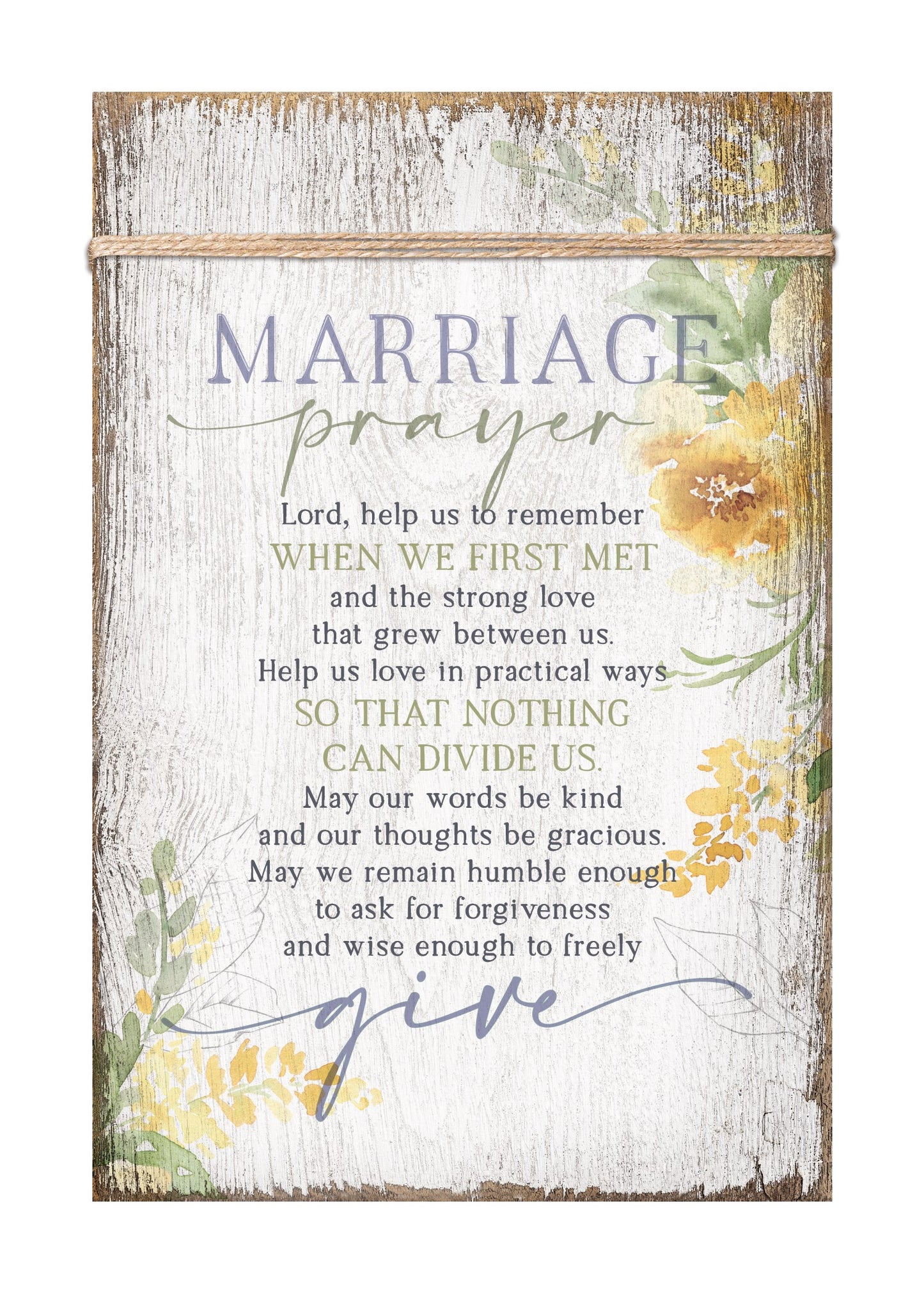 Plaque-Timeless Twine-Marriage Prayer (6 x 9)