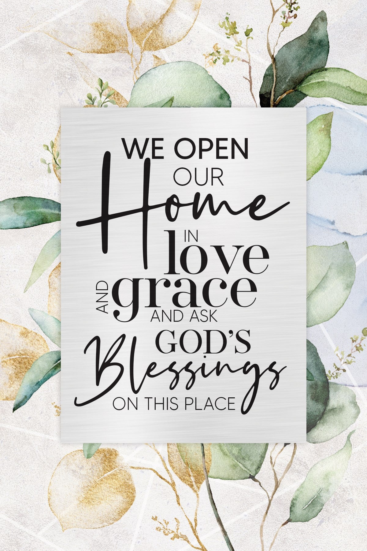 Plaque-Renew My Soul-We Open Our Home (6 x 9)
