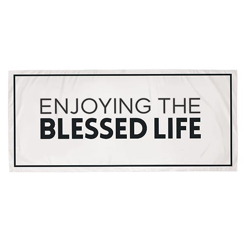 Quick Dry Beach Towel-Enjoying The Blessed Life (35"W x 78"L)