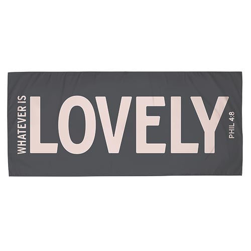 Quick Dry Beach Towel-Whatever Is Lovely (35"W x 78"L)