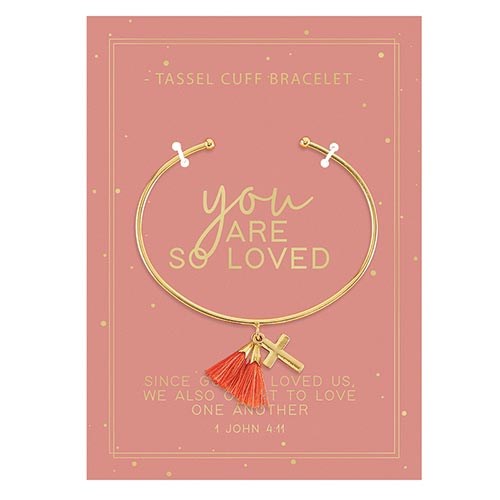 Tassel Cuff Bracelet-You Are So Loved-Carded