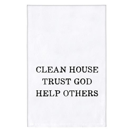 Towel-Clean House Trust God (30" SQ)