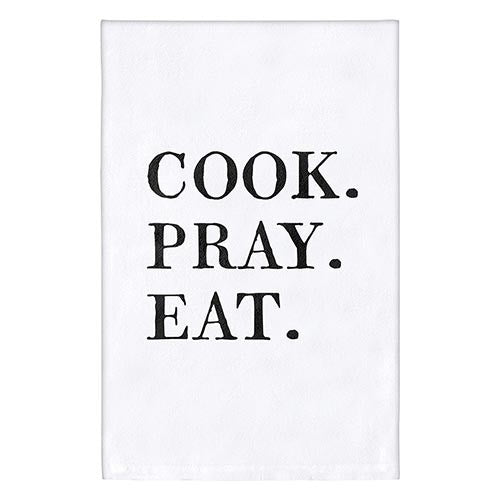 Towel-Cook. Pray. Eat. (30" SQ)