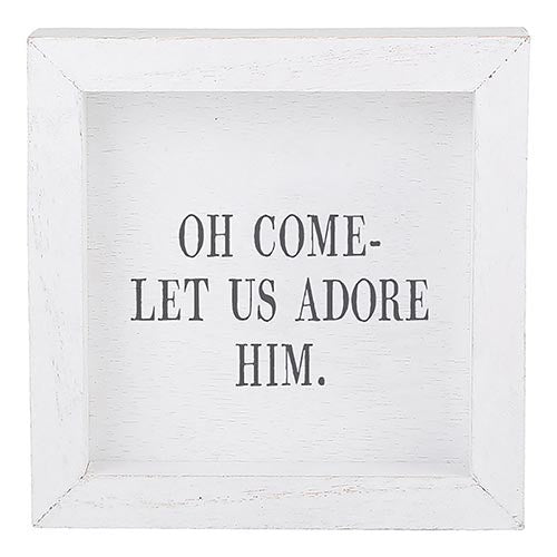 Petite Word Board-Let Us Adore Him (6" SQ)