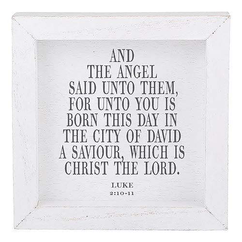 Petite Word Board-Luke 2:10-11 (6" SQ)