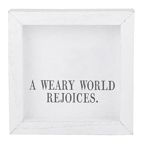 Petite Word Board-A Weary World Rejoices (6" SQ)