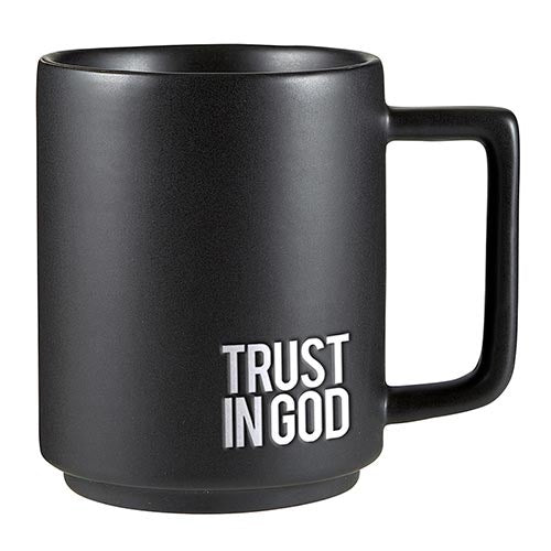 Matte Cafe Mug-Trust In God (15 Oz)