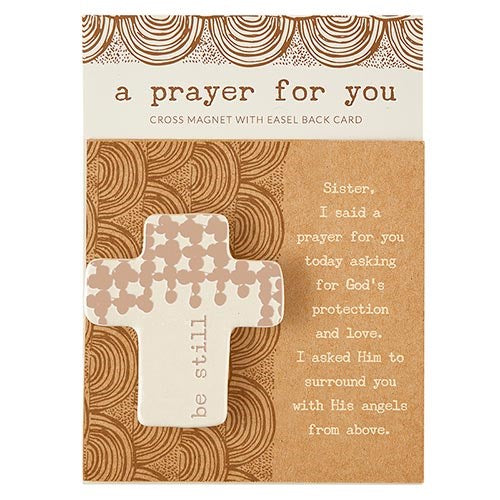 Prayer For You Magnet w/Easel Back Card-Sister (4" SQ)