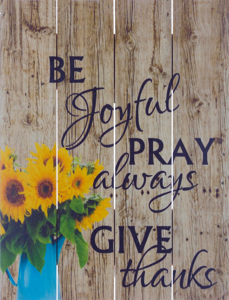 Rustic Pallet Art-Give Thanks-Brown (9 x 12)