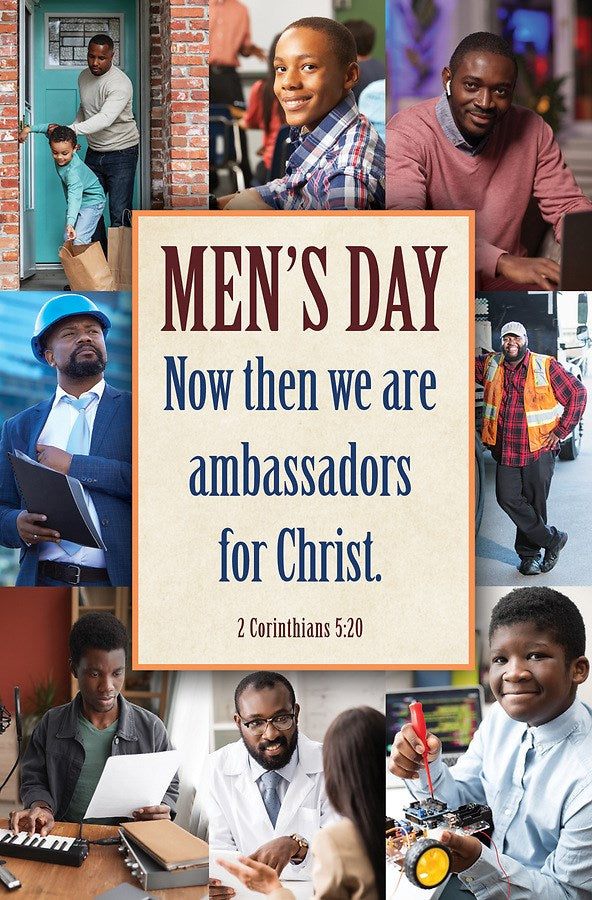 Bulletin-Men's Day/Now Then We Are Ambassadors For Christ (2 Corinithians 5:20) (Pack Of 100)