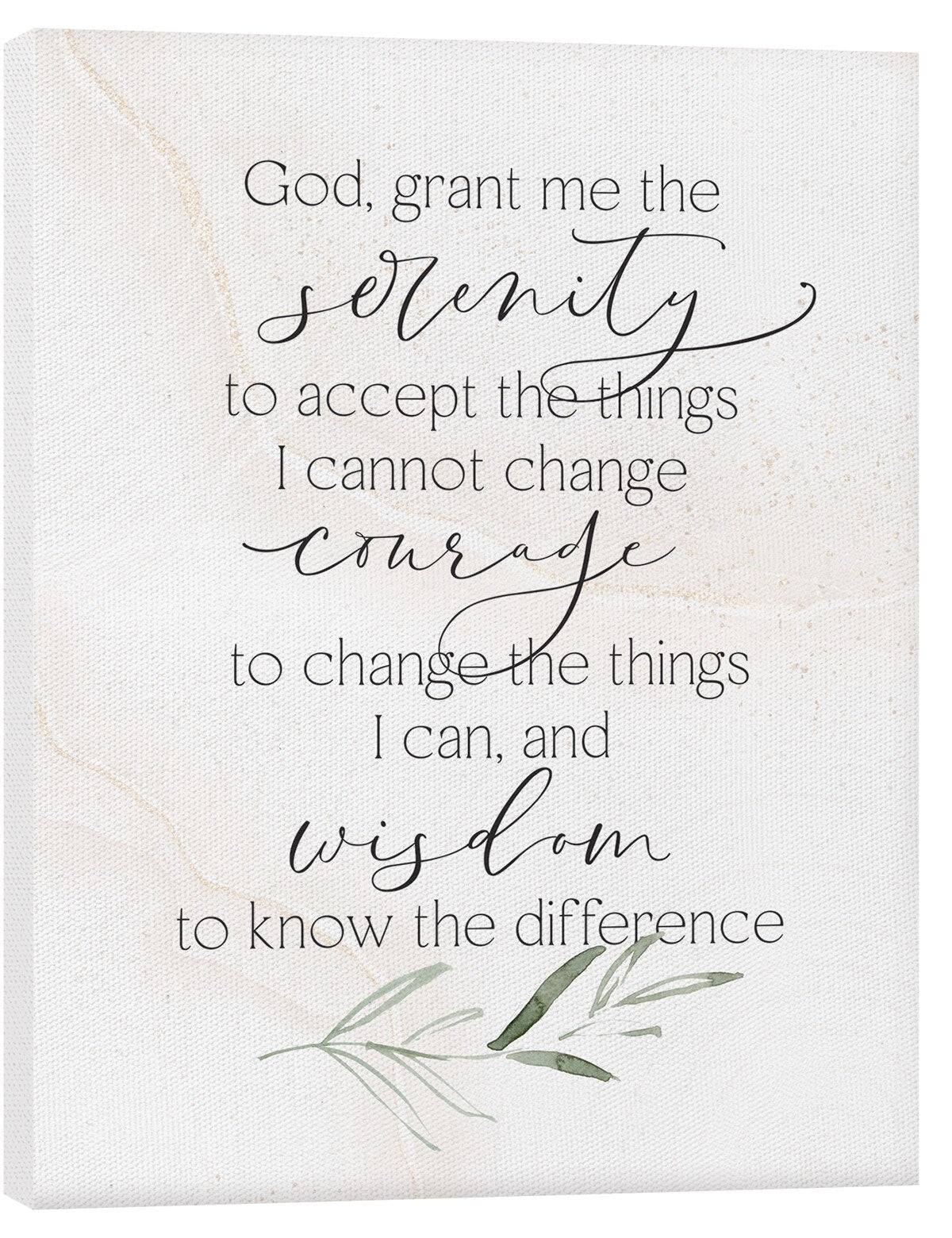 Wall Canvas-Serenity Prayer (12" x 15.75")