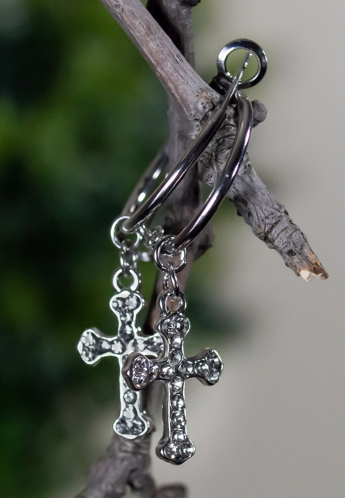 Earrings-Eden Merry-Cross Hoop