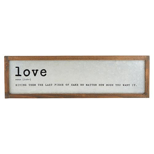 Metal Dictionary Sign-Love (24" X 7")