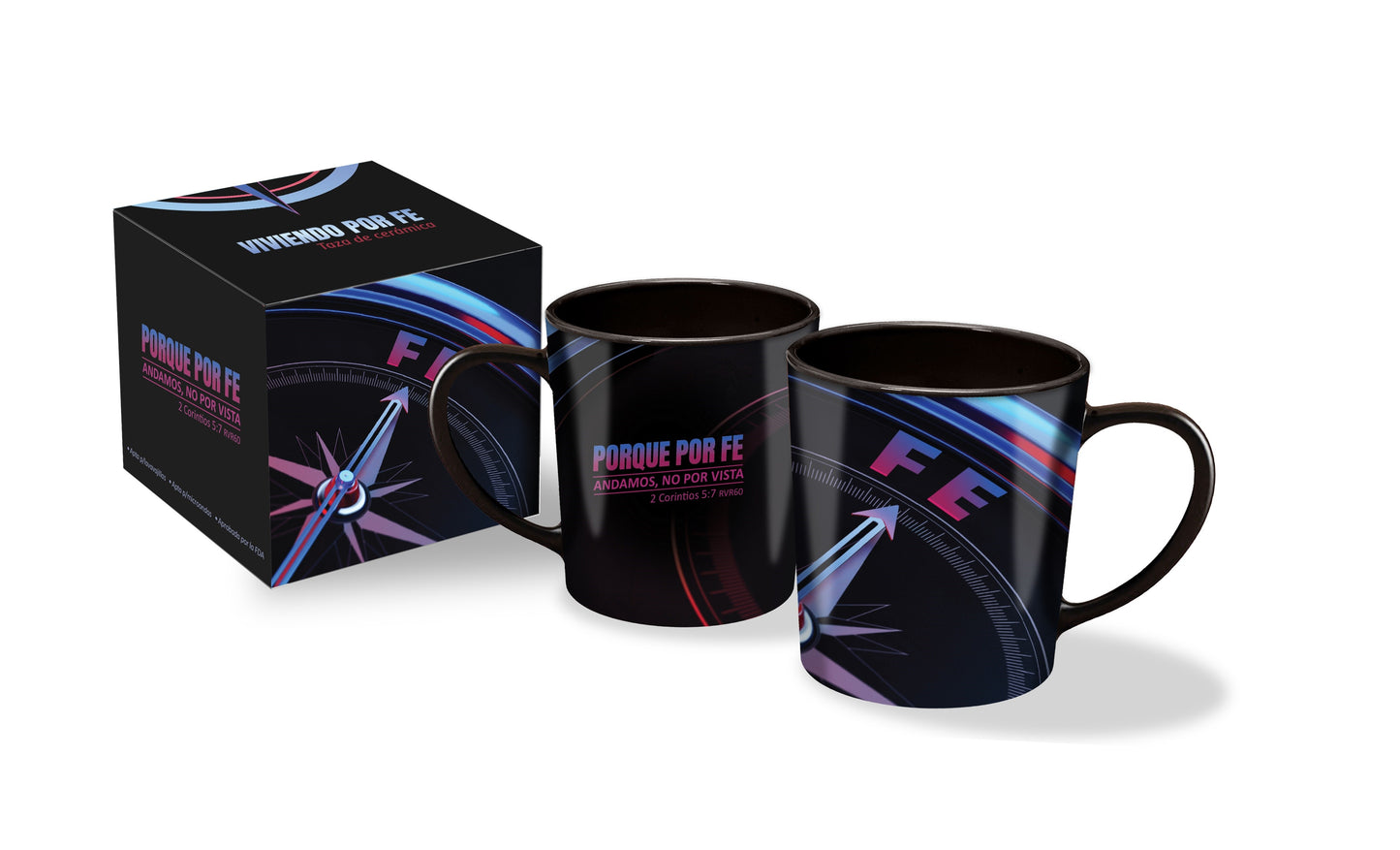 Spanish-Mug-Living By Faith w/Gift Box