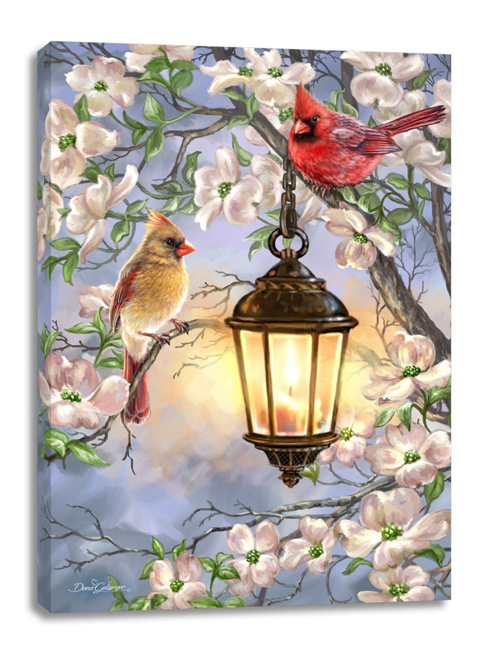 Frameless Canvas-Spring Lantern (10 x 14)