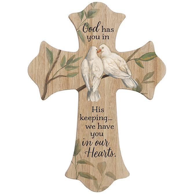 Wall Cross-In Our Hearts (10.5")