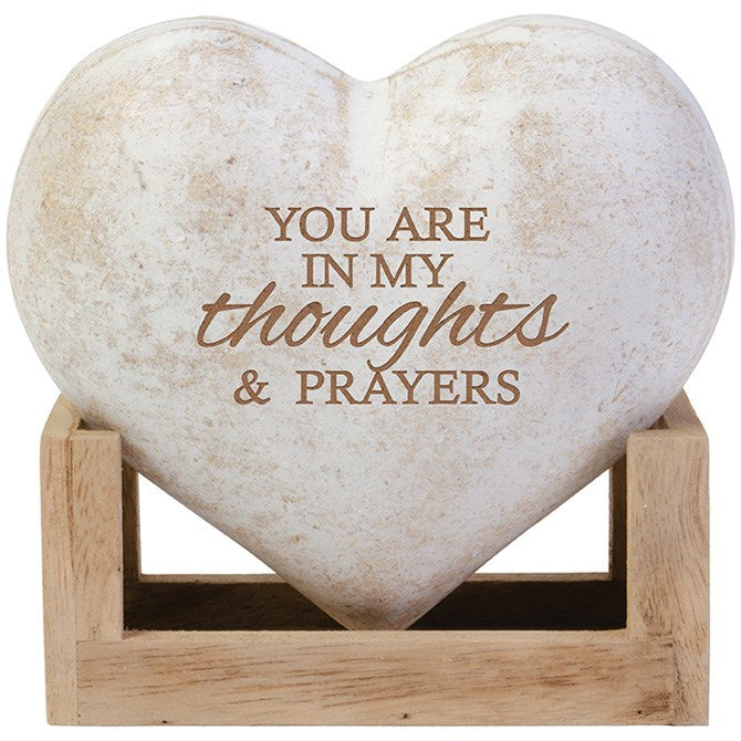 3D Heart-Thoughts And Prayers (5" x 5" x 2.5")