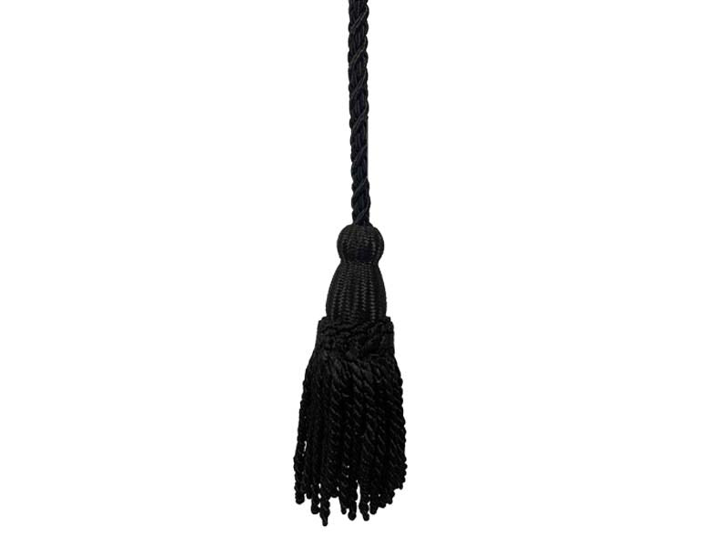Pew Rope w/Weighted Tassels-Black (6')