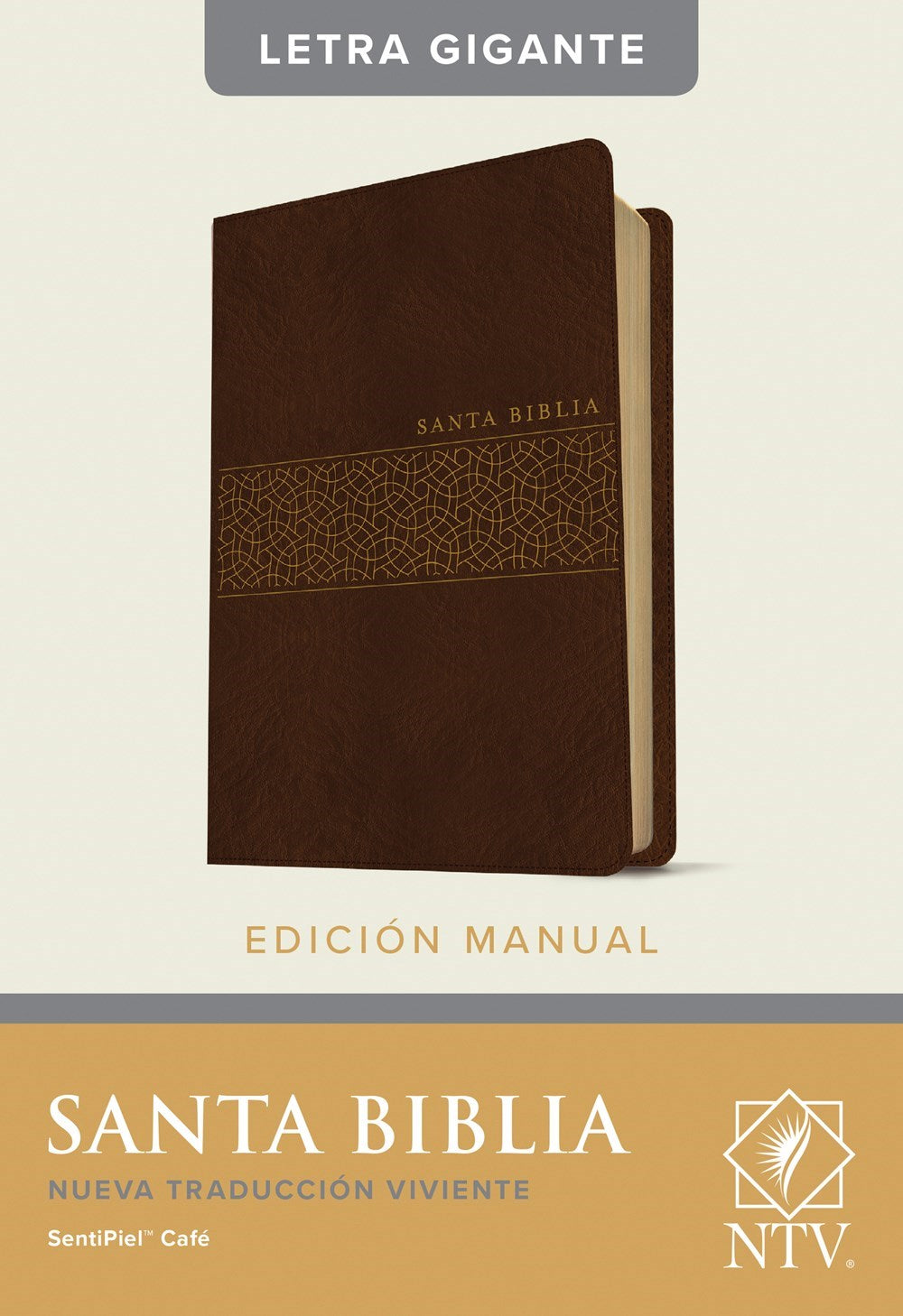 NTV Handy Size Bible/Large Print (Santa Biblia Edicion Manual Letra Gigante)-Brown LeatherLike