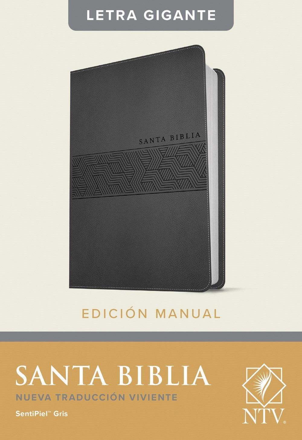 NTV Edicion Manual/Letra Gigante (NLT Handy Size Bible/Large Print)-Gray LeatherLike