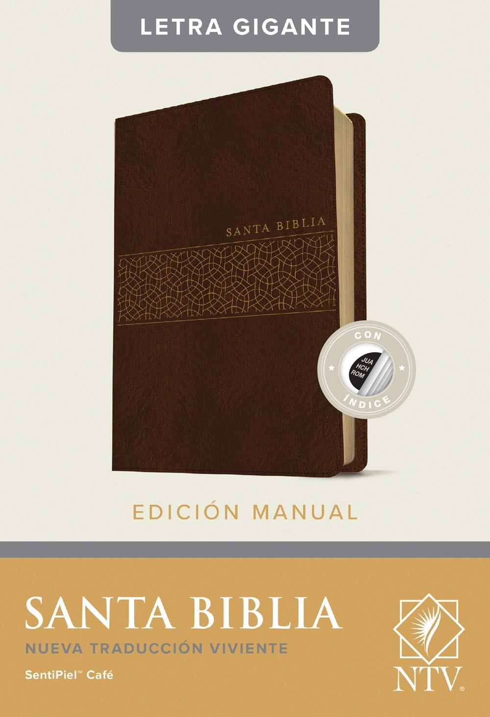 NTV Edicion Manual/Letra Gigante (NLT Handy Size Bible/Large Print)-Brown LeatherLike Indexed
