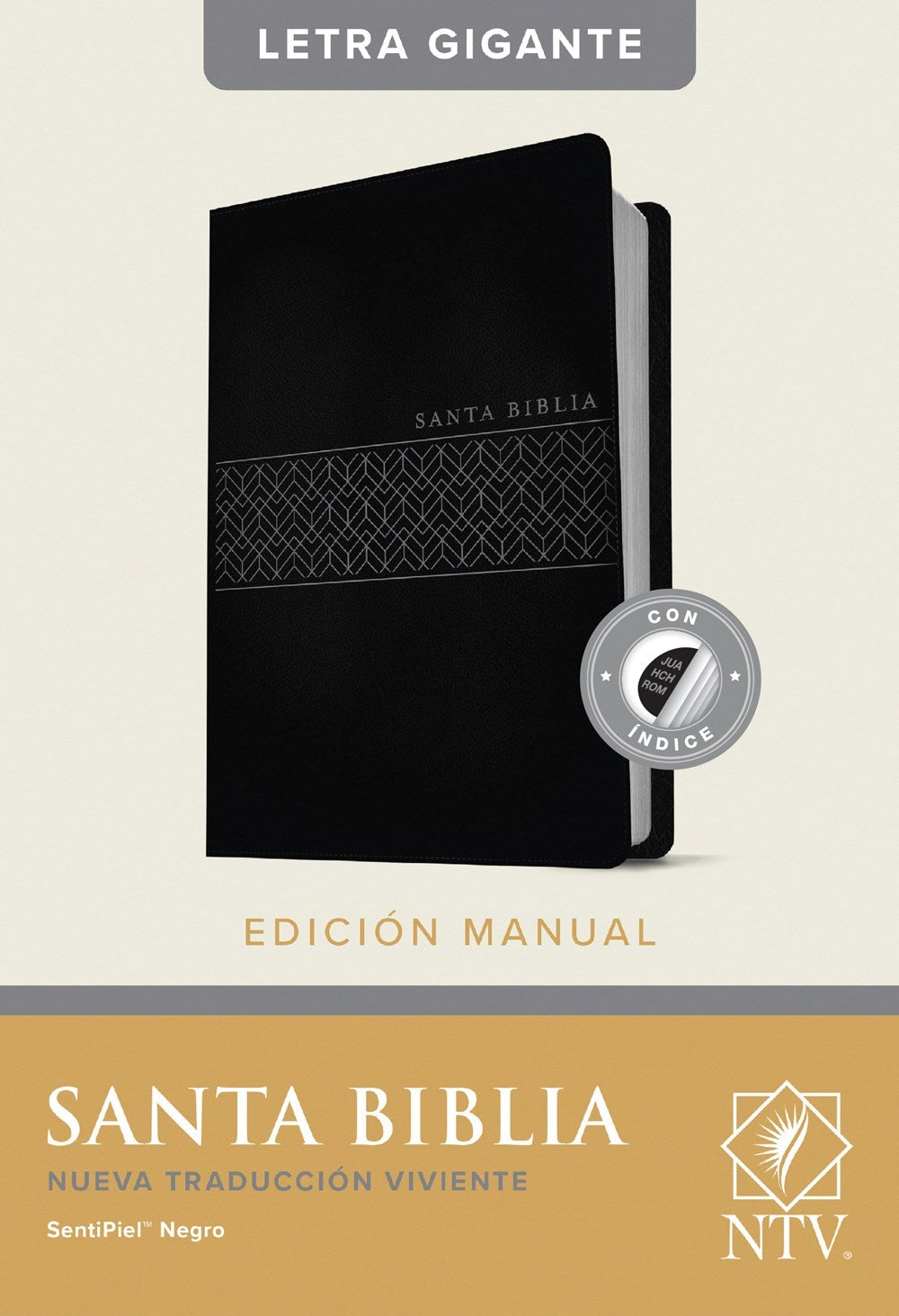 NTV Edicion Manual/Letra Gigante (NLT Handy Size Bible/Large Print)-Black LeatherLike Indexed