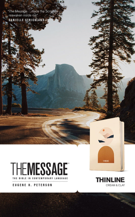 The Message Thinline Bible-Cream & Clay LeatherLike