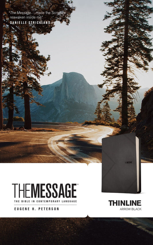 The Message Thinline Bible-Arrow Black LeatherLike