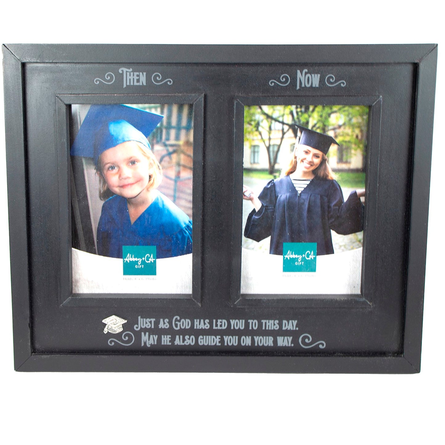 Photo Frame-Graduate Then And Now (9.5 x 12) (Holds 2-4 x 6 Photo)