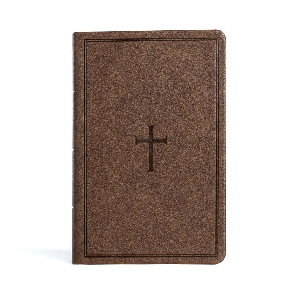 CSB Large Print Personal Size Reference Bible-Brown LeatherTouch