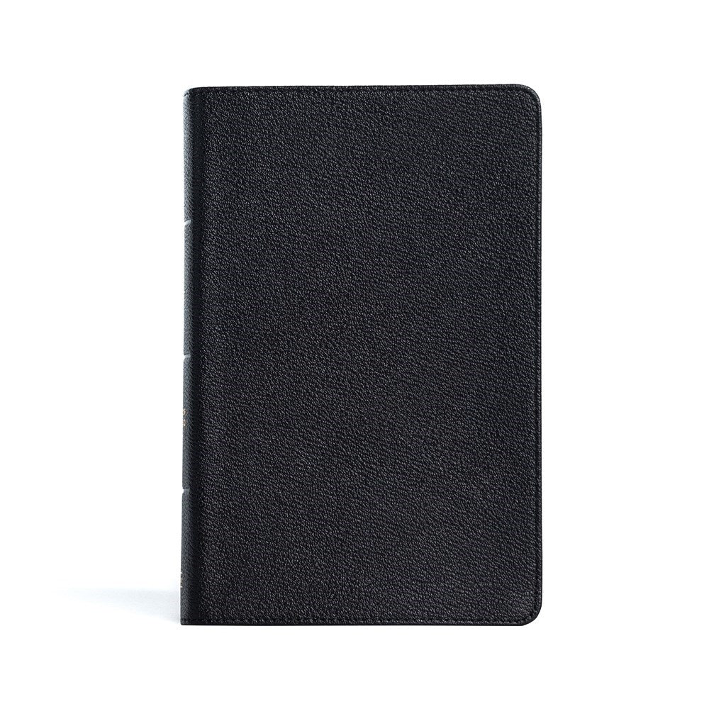 CSB Large Print Personal Size Reference Bible-Black Genuine Leather Indexed
