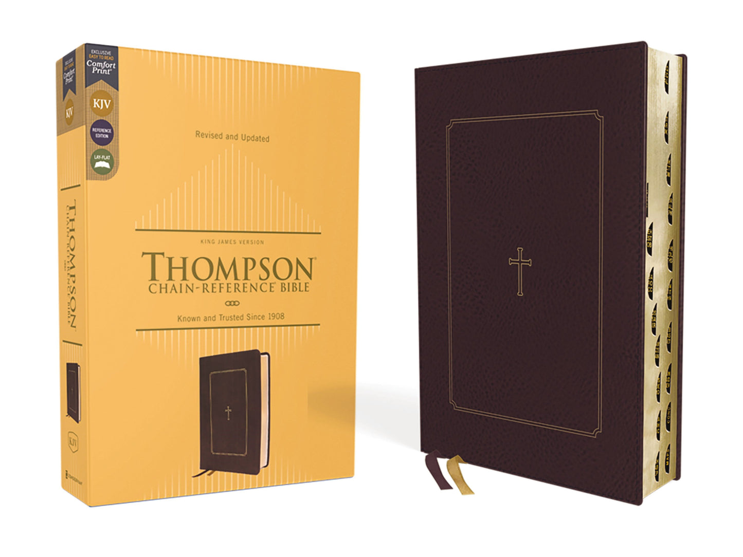 KJV Thompson Chain-Reference Bible (Comfort Print)-Burgundy Leathersoft Indexed