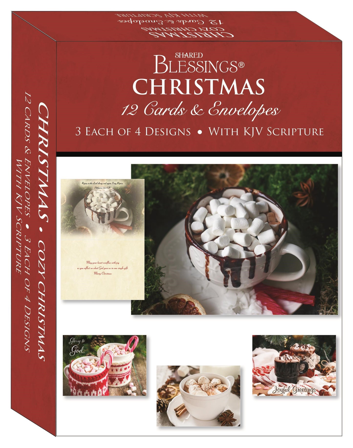Boxed Card-Christmas: Cozy Christmas Assortment (Shared Blessings) (Box Of 12)