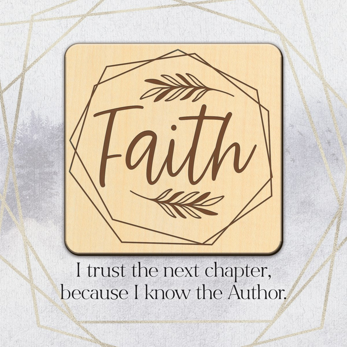 Plaque-Meadow Wood-Faith I Trust (6 x 6)