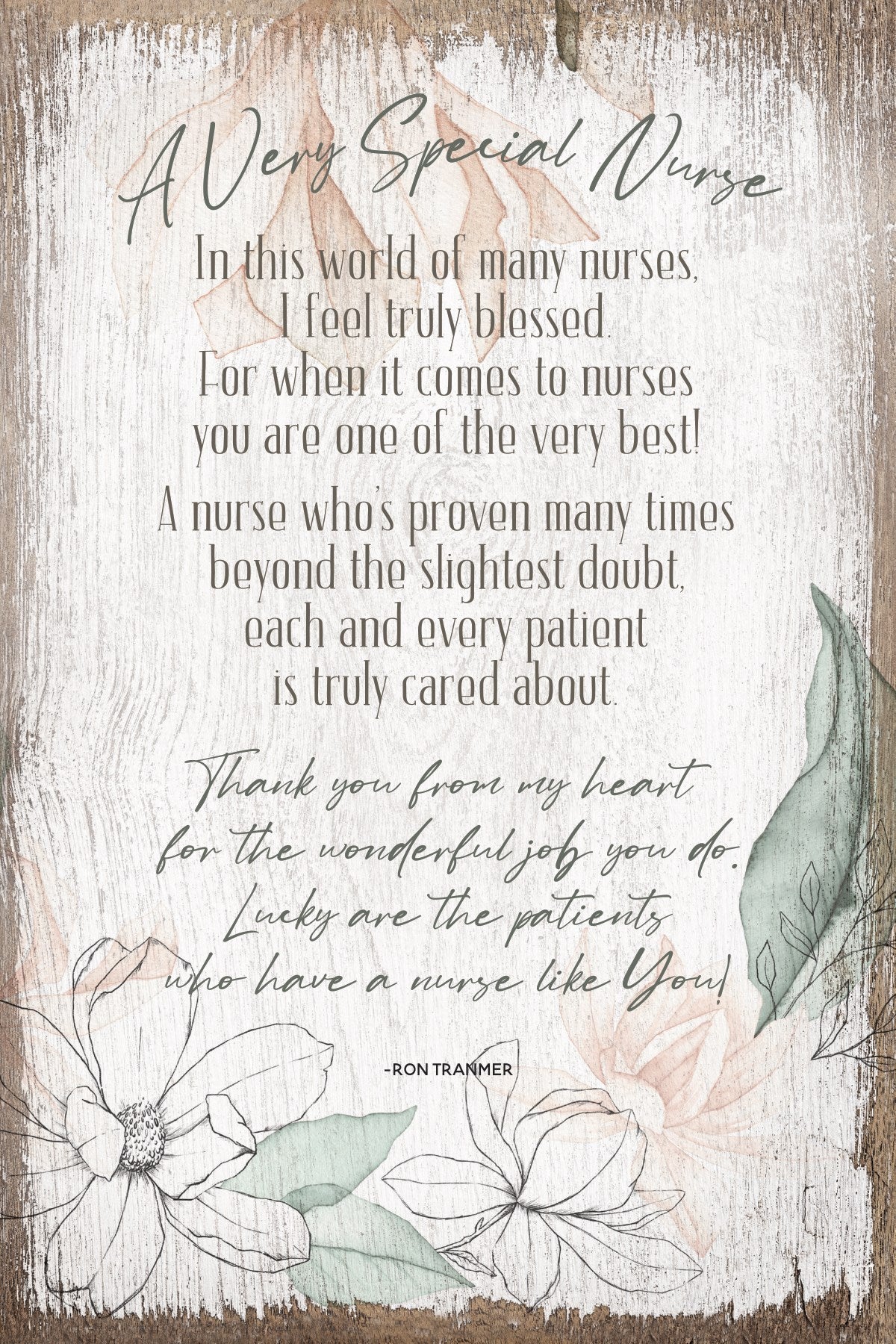 Plaque-Timeless Sentiments-A Very Special Nurse (6 x 9)