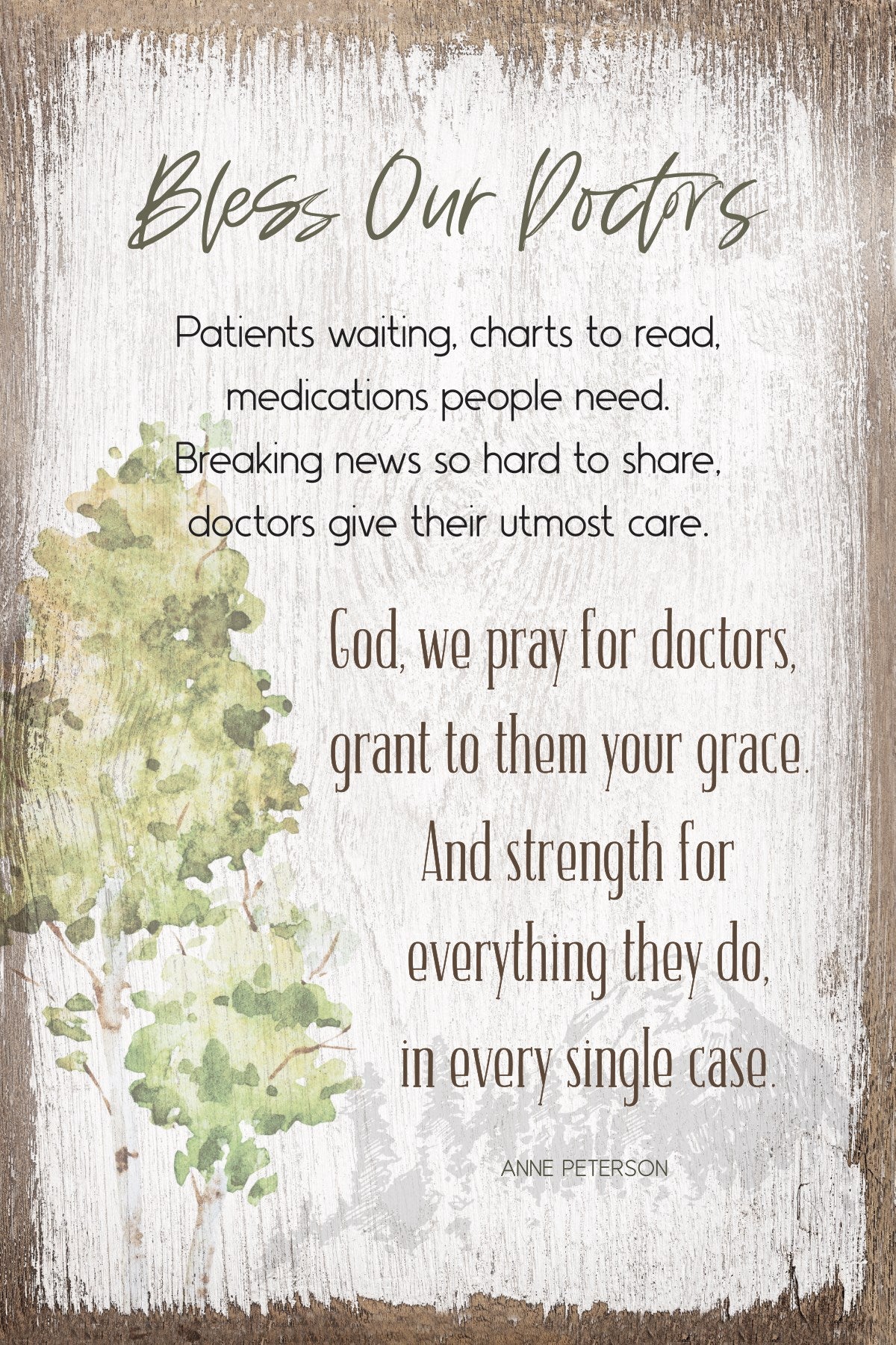 Plaque-Timeless Sentiments-Bless Our Doctors (6 x 9)