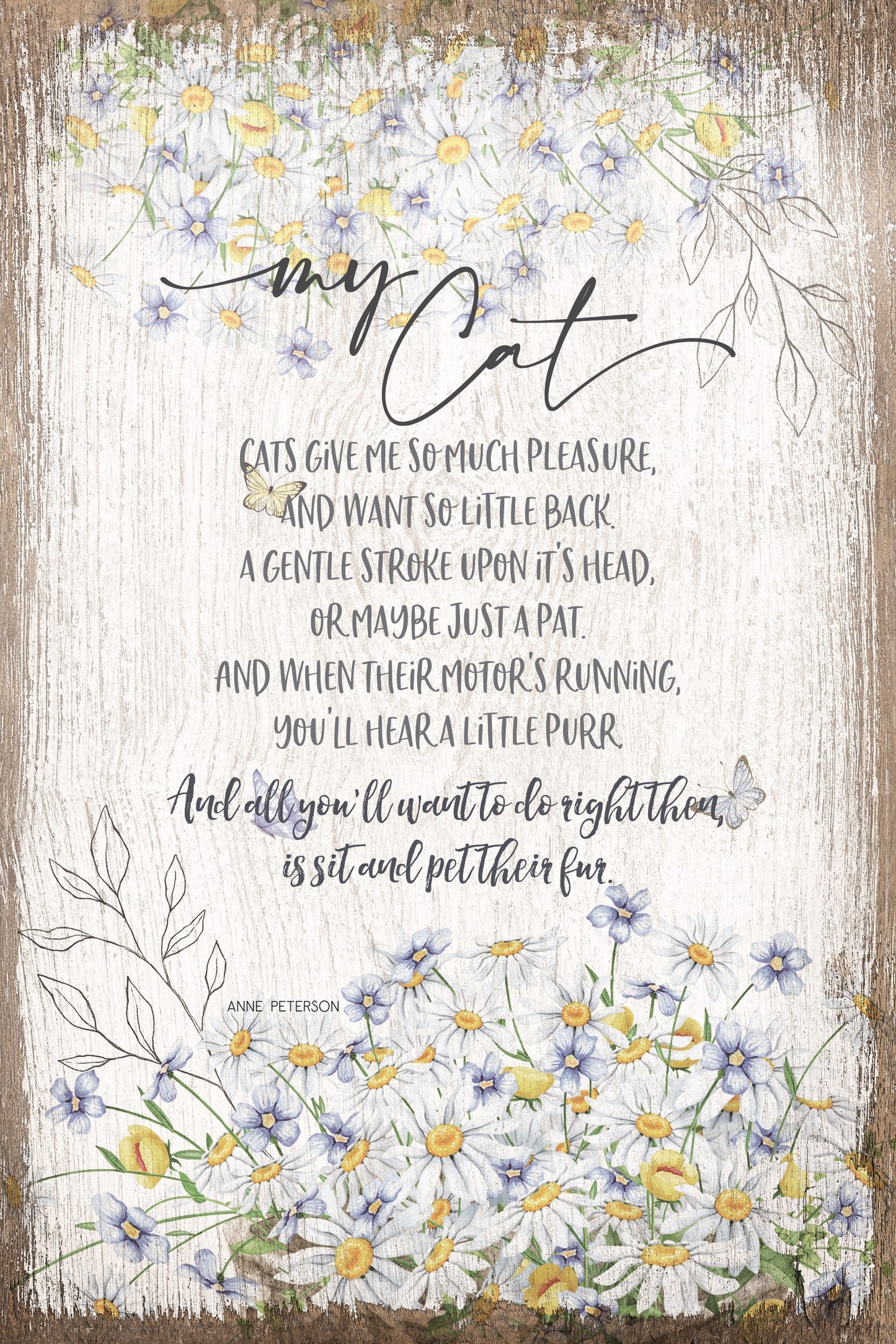 Plaque-Timeless Sentiments-My Cat-Cats Give (6 x 9)