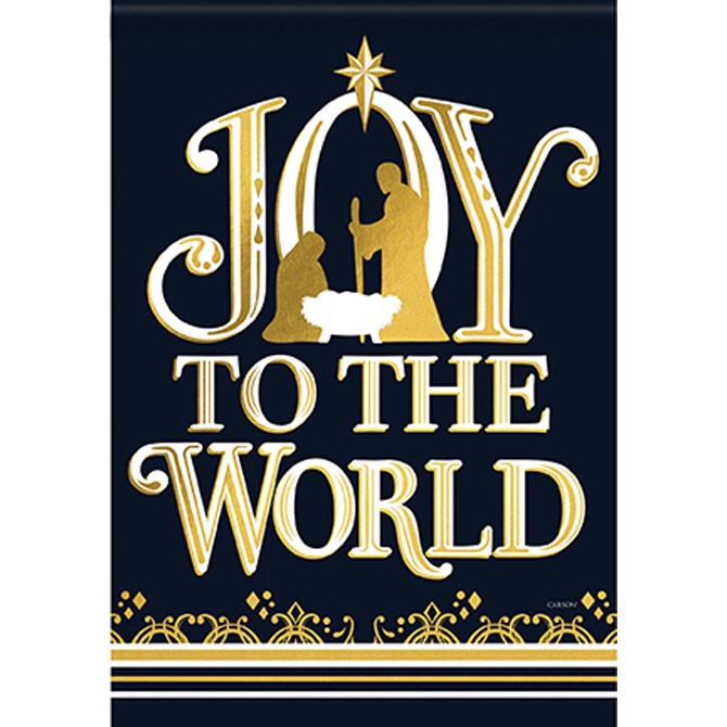 Flag-Garden-Foil-Joy To The World (12.5" x 18")