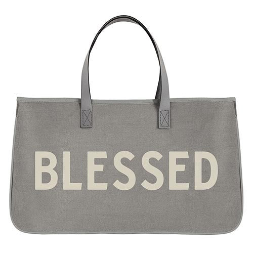 Canvas Tote-Blessed (20" x 11" w/6"Gusset)