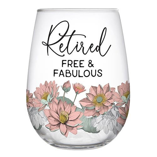 Glass-Retired/Free & Fabulous (5"H 20 Oz)