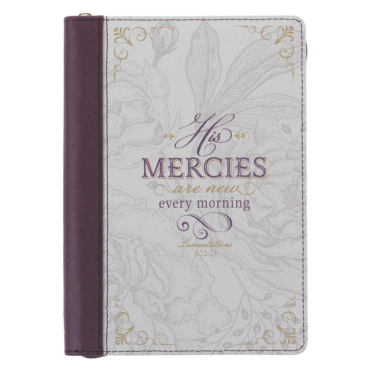 Journal w/Zip-His Mercies Are New Every Morning Lamentations 3:22-23