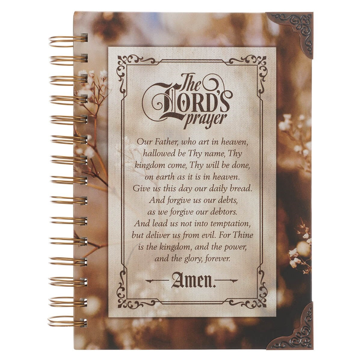 Journal-Wirebound-The Lord's Prayer-Brown-Large