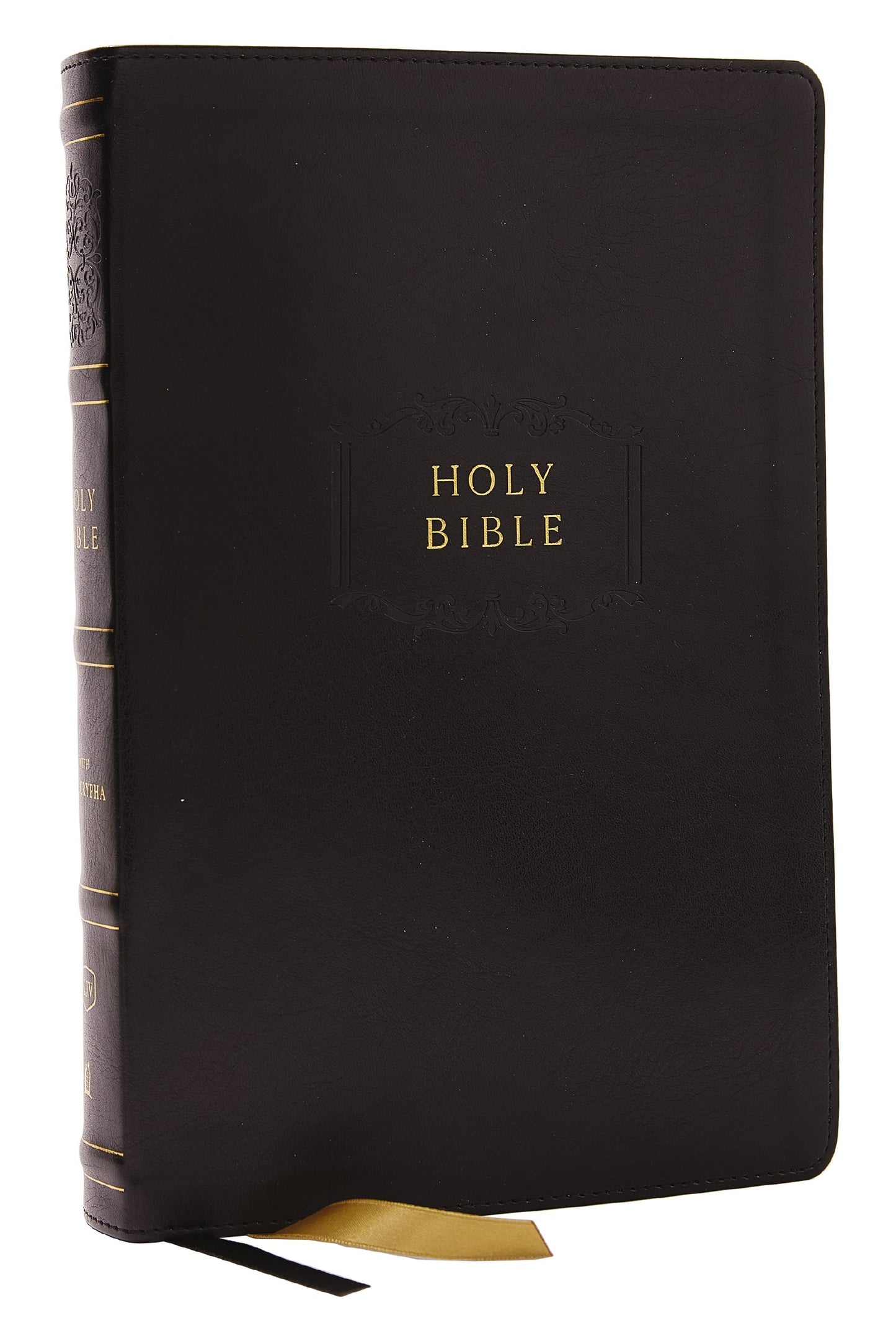 KJV Center-Column Reference Bible With Apocrypha (Comfort Print)-Black Leathersoft