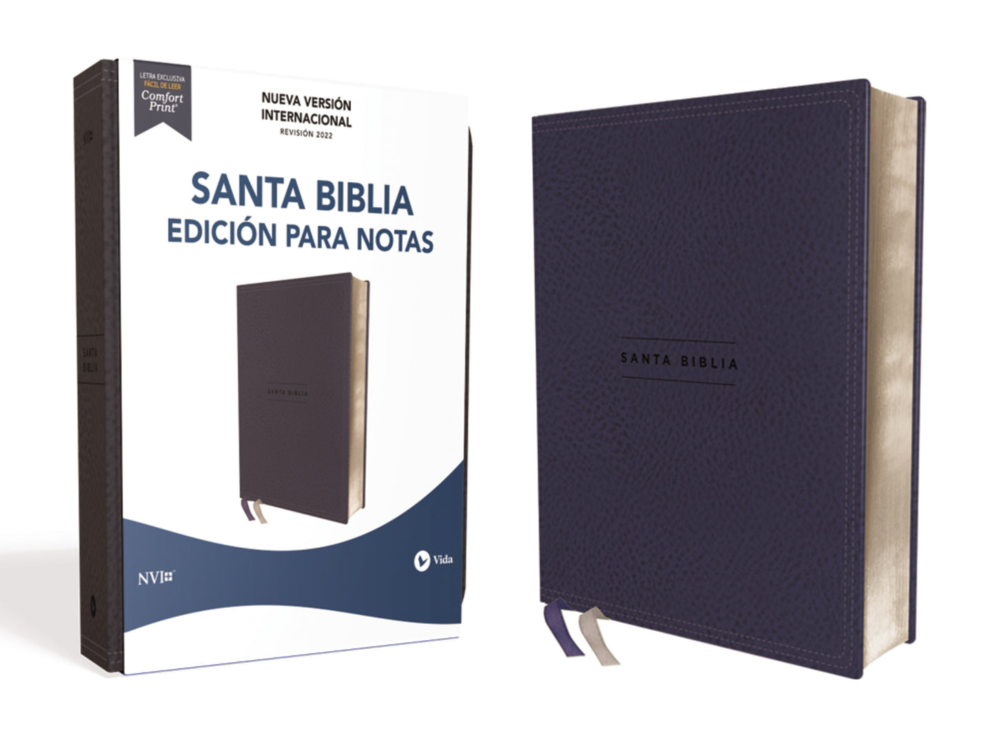 NVI Journal Edition (Revised Text 2022) (Santa Biblia Edicion Para Notas Texto Revisado 2022)-Navy Leathersoft