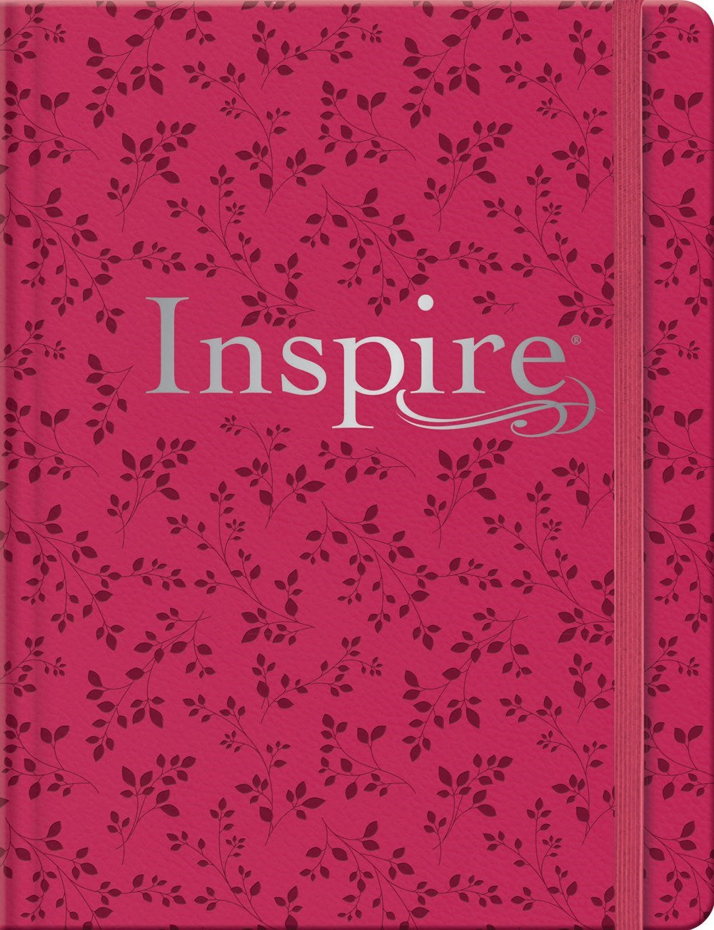 NLT Inspire Bible Filament Enabled Edition-Pink Peony Hardcover LeatherLike