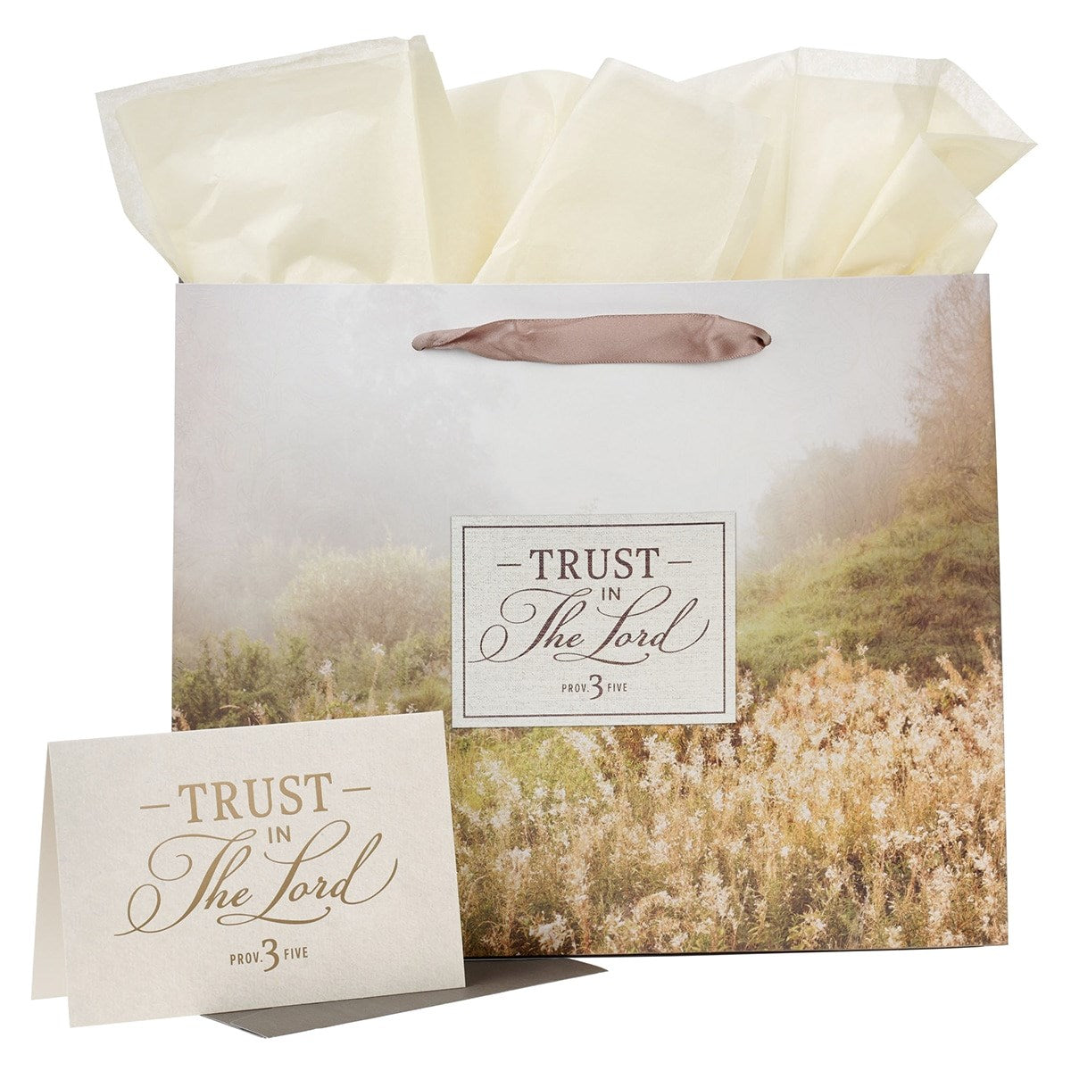 Gift Bag w/Card-Large Landscape-Trust in the Lord Proverbs 3:5