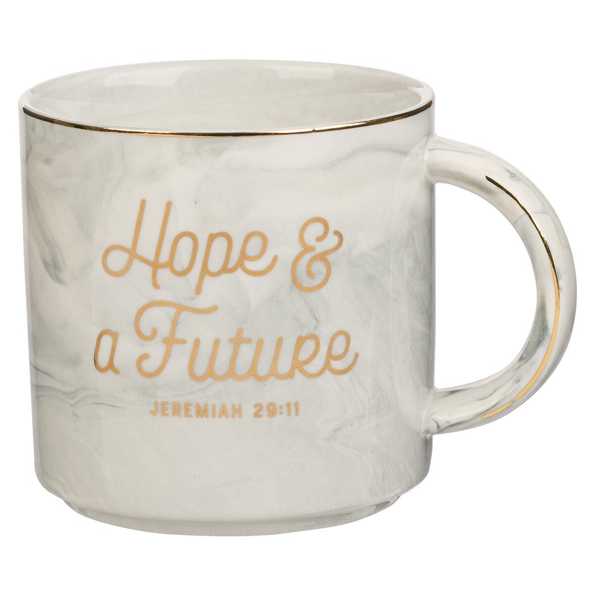 Mug-Hope & A Future (Jeremiah 29:11)-Gray Marbled (MUG930)