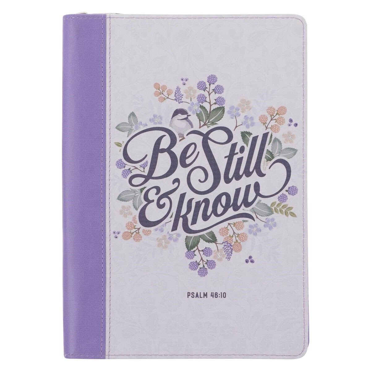 Journal-Classic w/Zip Two-Tone-Be Still and Know Psalm 46:10