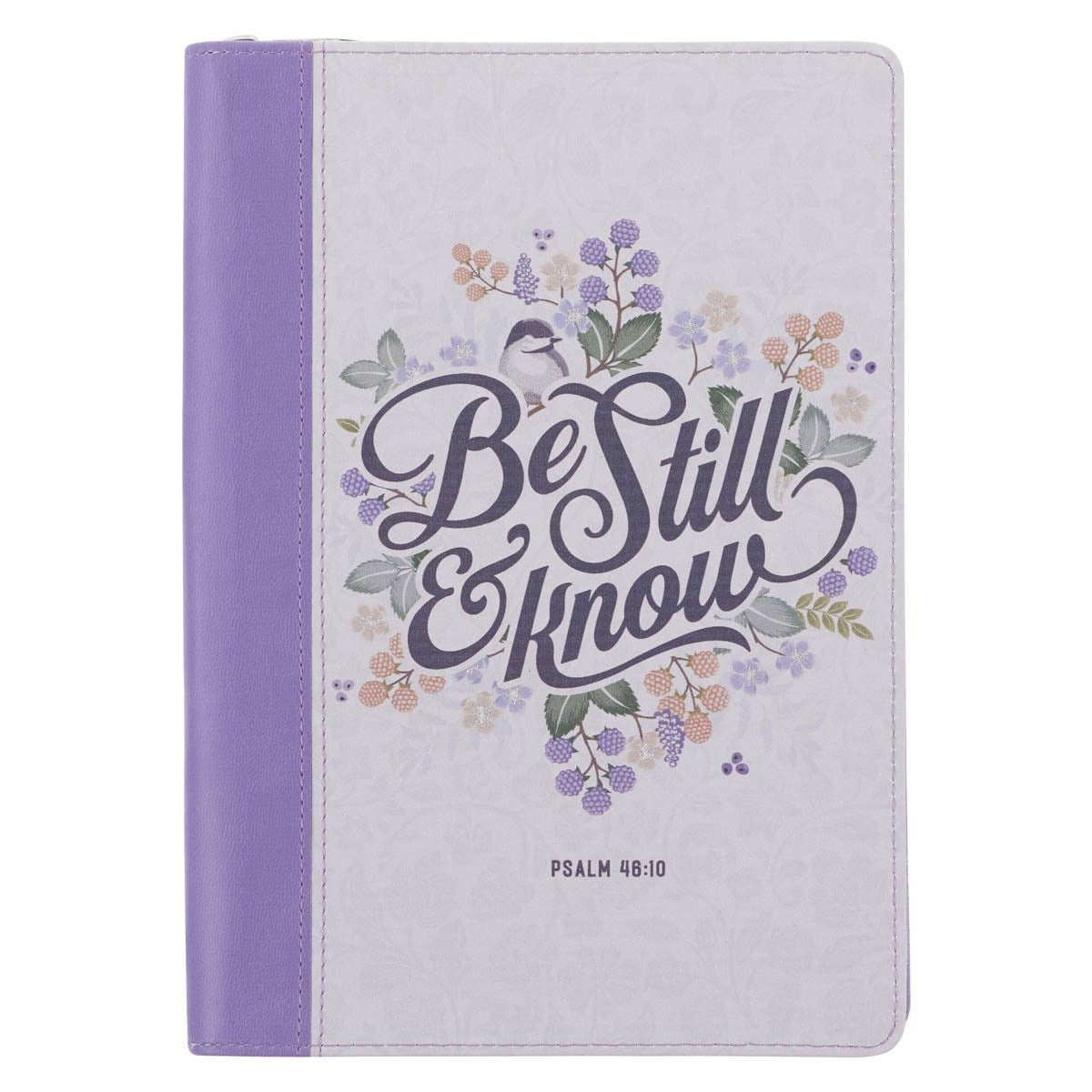 Journal-Classic w/Zip Two-Tone-Be Still and Know Psalm 46:10