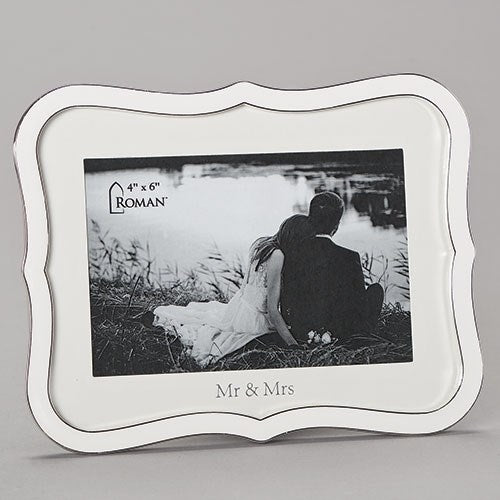 Frame-White Wedding-Mr. & Mrs. (Matting) (6.5")